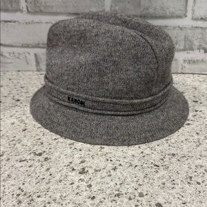 Kangol Charcoal Wool Blend Bucket Hat